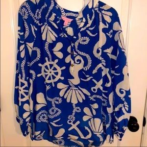 Lilly Pulitzer Silk Elsa Top - Print